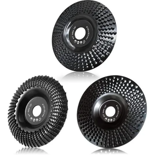 125mm Wood Carving Disc Set of 3, Angle Grinder Wheels for Wood Shaping, Grinding & Cutting, 7/8‑Inch Arbor Bore