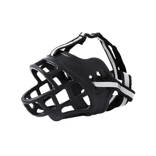 6 Sizes Adjustable Pet Dog No Bite Silicone Basket Muzzle Cage Mouth Mesh Cover - 1#