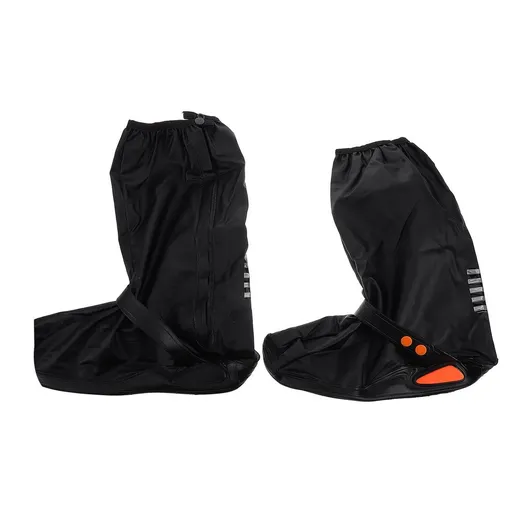 Durable Black Waterproof Shoe Covers High Tube Anti-Slip for Cycling Walking