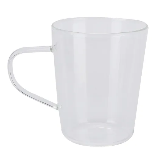 380ml Milk Cup High Borosilicate Glass Thermal Easy to Clean Glass Mug for Kitchens Hotels Coffee ShopsTransparent