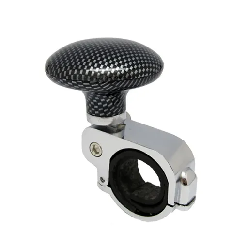 Car Steering Wheel Spinner Knob ABS Head Metal Ring Carbon Fiber Pattern Adjustable spinner knob