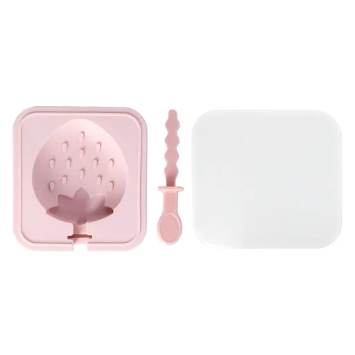 Popsicle Molds Reusable Stackable DIY Silicone Ice Cream Popsicle Cakesickle Molds Kitchen Tools with Lid Stick Strawberry