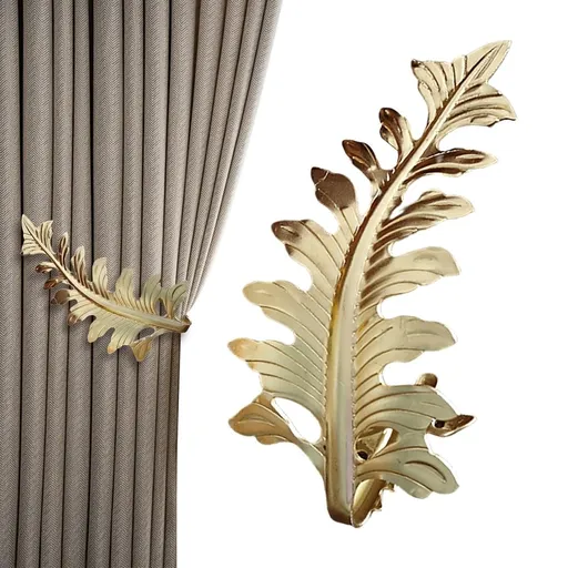 Curtain Tiebacks brown Vintage Big Leaf Design Curtain Holdbacks Curtain Drapery Holdbacks Tie Back Hook -1pcs