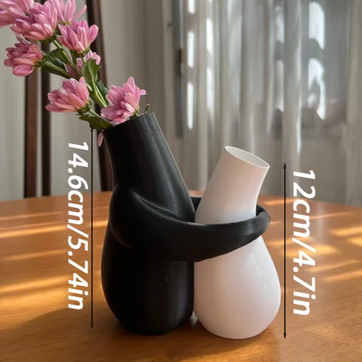 3D Printed Hugging Vases Decorative Vase Suitable for Office and Home Desktop Flower Pots Classic Colour