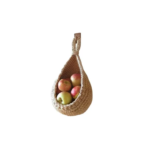 Hanging Wall Vegetable Fruit Basket Kitchen Hanging Storage Farm House Basket Bohemian Handwoven Wall Mount Fruit Veggie Basket