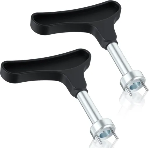 2 Pcs Golf Spike Removal Tool, Stainless Steel Golf Shoe Spikes Wrench, Multifunction Golf Wrench, Adjustment Cleat Key Remover for Spike Shoes (Universal, Black)
