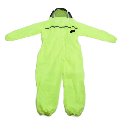 Beekeeping Suit Fluorescent Green One Piece Zipper Design Breathable Beekeeper Clothing