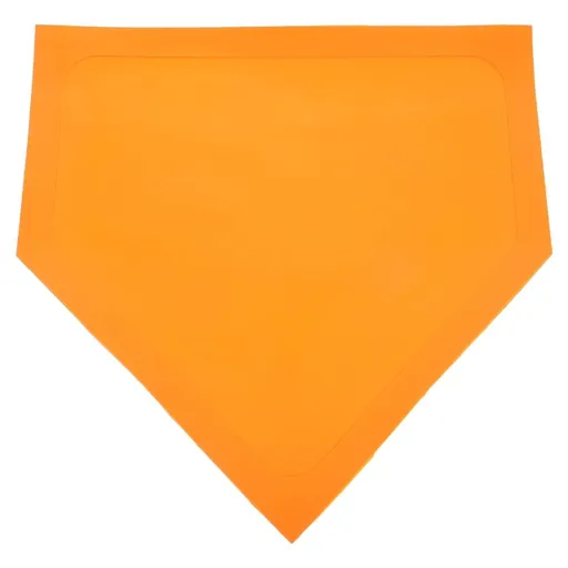 Orange Baseball Home Plate 1 Piece TPE Portable Base Running Training Equipment for Sports Practice