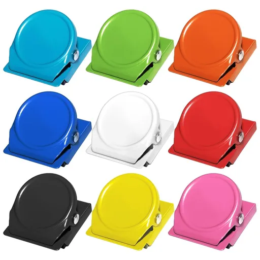 9 PCS Magnet Clips Magnetic Clips for Classroom Whiteboard Refrigerator Fridge, Assorted Colors Whiteboard Magnet Clip Strong