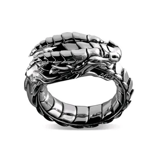 Men's Dragon Ring, Gothic Dragon Head Ring, Punk Stone Dragon Ring, Boys' Hip Hop Retro Rock Dragon Animal Jewelry