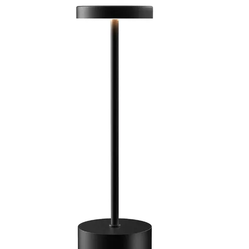 Rechargeable cordless desk lamp, portable LED desk lamp, 3-color lighting for restaurants, terraces, and outdoor bedrooms (black)