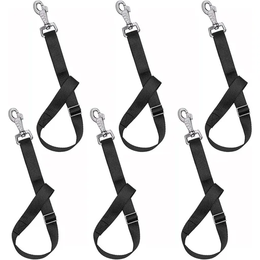 Loaged Adjustable Nylon Bucket Strap （8 Pack）- for Hay Nets, Water Buckets, Hanging Strap,Horse Outdoor Feeders,Heavy Duty Horse Water Feed, 30" (Black)