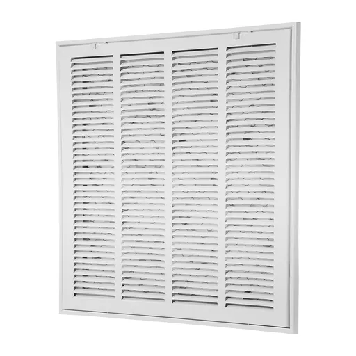 Return Air Filter Grille, Fits W50.5 x H50.5cm Duct Opening Size, Filter Included, Return Air Vent Cover for Wall, Powder-Coated Steel Return Air Grill Detachable Face/Door for 1 inch Filters