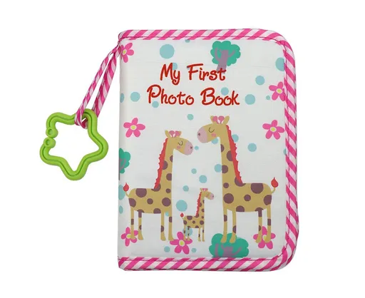 babies Photo Album Promote Brain Development Create Lasting Memories Soft Cloth Photo Book for babiess - Pink