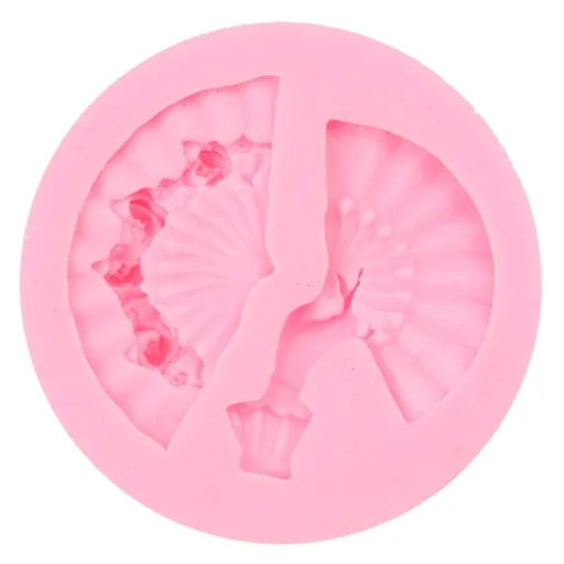 Fan Shape Cake Baking Cookie Chocolate Sugar Paste Food Silicone Mold Bakeware