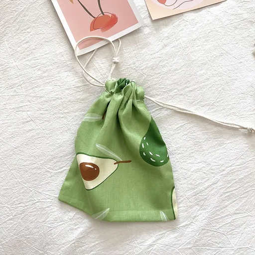 Dear Cotton Travel Storage Bag BYBY-198 Avocado-cotton material