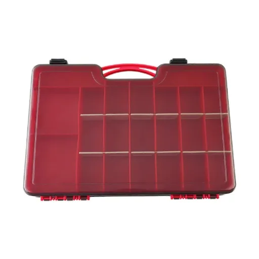 Fishing Tackle Box Organizer with Removable Dividers,44 Grids,Fishing - Red