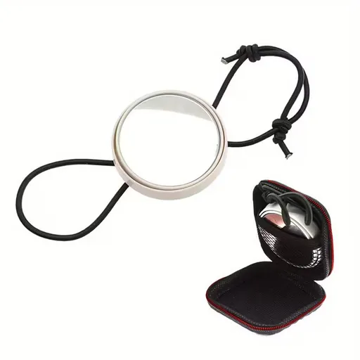 1pc Scuba Diving Mirror/Rearview Mirror with Storage Bag, Adjustable Elastic Cord for Expanded View, Suitable for Outdoor Activities, White + Storage Bag