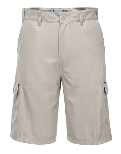 HUSKI Cargo Shorts Mens Cascade Microfibre Flexi Fit Short Army Military - Bone