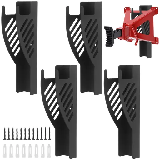 4PCS Jack Stand Storage Rack, Heavy Duty Metal Wall Mount Holder, Stable Jack Stand Holder for Garage, Workshop, Automotive Tools