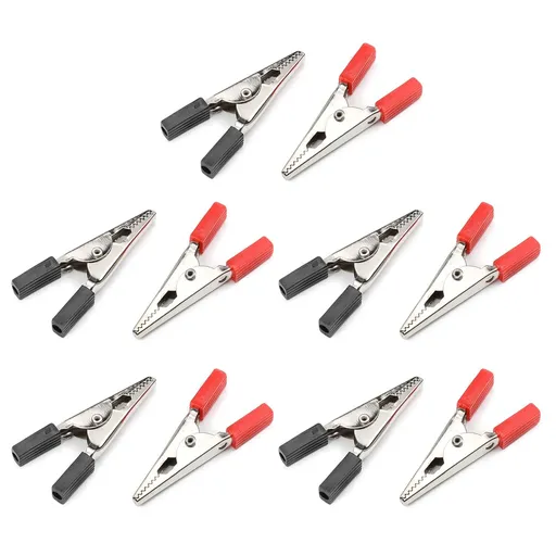 10Pcs 3A Heavy-Duty Insulated Alligator Clips,Battery Crocodile Electrical Test Clamps,Battery Charger Clamp