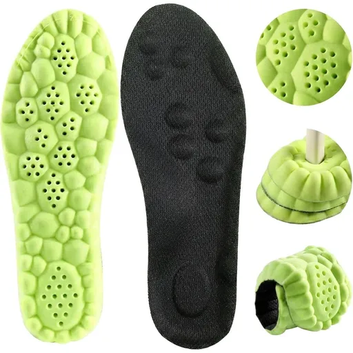 2PCS 4D Cloud Technology Insole for Men Women, Memory Foam Cloud Insoles Super Soft with Shock Absorption and Arch Support to Anti-Fatigue, Trim-to-Fit Design