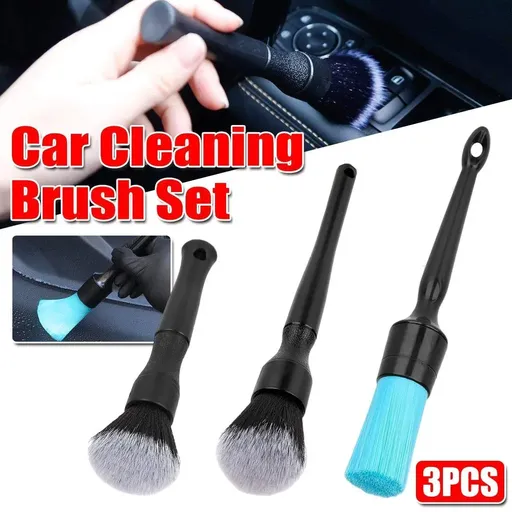 3PCS Car Cleaning Brush Car Detailing Brushes Kit For Dashboard Air Conditioner