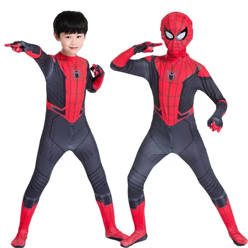 Spiderman Cosplay Costume Milk Silk One Piece Suit Hero Expedition (Ordinary Headgear) 170