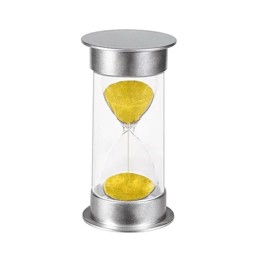 10/15/30 Minute Hourglass Timer Sand Timer for Home Office and Classroom Use - Yellow-10min