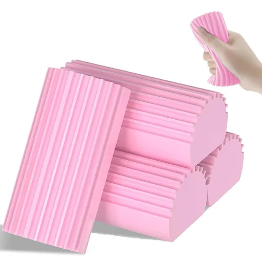 4pc Damp Duster Sponge Magical Eraser Sponge Damp Clean Duster Sponge with Ridges Household Cleaning Sponge