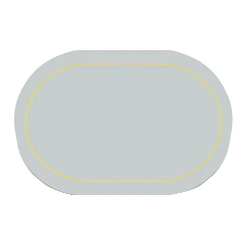 2Pcs Leather Oval Dining Food Mat Oil Proof Insulation Restaurant Table Home Hotel Non Slip Bowl Pad Placemat Light Gray