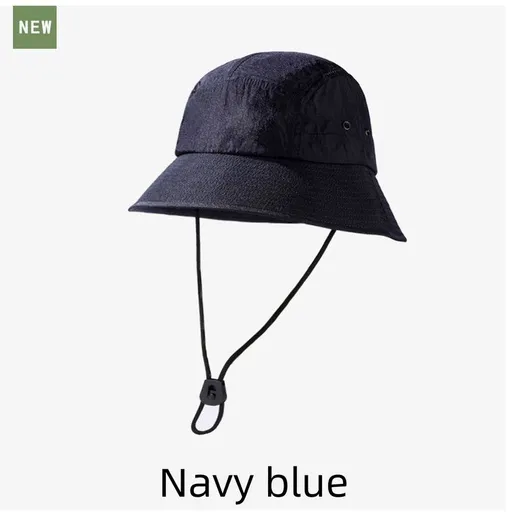 Unisex Quick-Dry Waterproof Bucket Hat – Outdoor Sun Protection Hat for Men & Women – Navy Blue