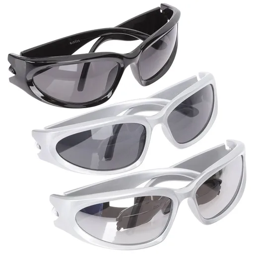 3Pcs Stylish Glasses Black Plastic Lightweight Durable Eyewear for Men and Women