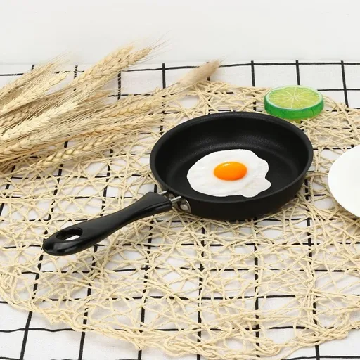 Mini Non-Stick Frying Pan | 12cm Iron Skillet | Omelet & Pancake Cookware | Dishwasher & Oven Safe | Black Mini Fry Pan | 1-Piece Cookware Set