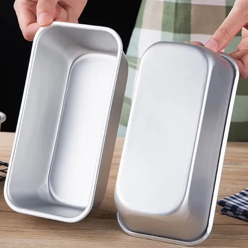 Aluminum Bread Pans Set of 2 Non-Rusting Loaf Pans 20x10x7 cm Bakeware