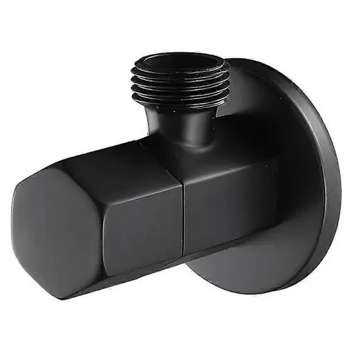 Black Shut-off Valve Angle Faucet Brass Diverter Toilet Shower Nozzle Connector Solid Brass Coupling Bracket