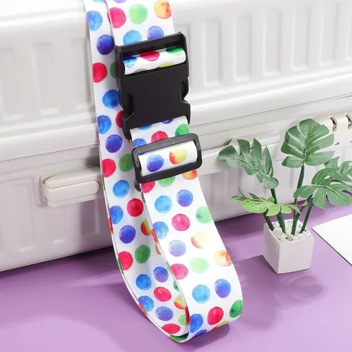 Adjustable Multi-Color Polyester Travel Luggage Strap for Backpacks and Suitcases - Secure 1 Set