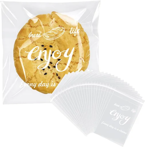 Clear Self Sealing Cellophane Bags, 5x7 Inch Cookie Treat Bags, 200 Pcs Resealable Cellophane Bag for Packaging Cookies, Gifts, Products, Pastry, Candy