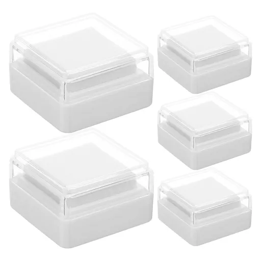 5Pcs Fingerprint Ink Pad White Plastic for Crafting Activities