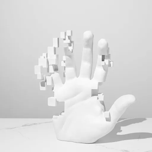 Hand Sculpture Decor, White Hand Ornament, Creative Hand Sculpture Cool Desk Decor Statue, Resin Hand Desktop Decoration