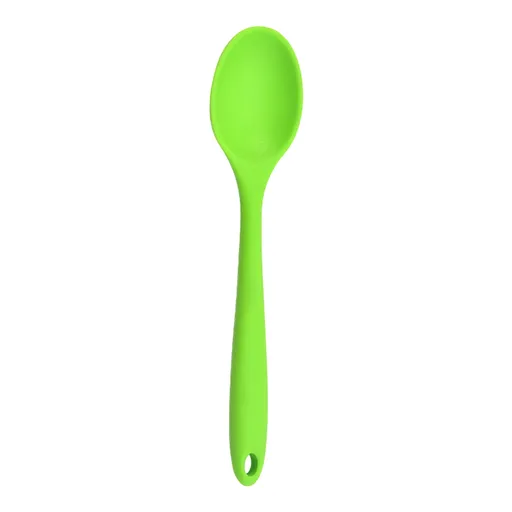 1 Piece Heat-Resistant Silicone Feeding Spoon, Soft Small Mixing Spoon for Baby Food, Yogurt and Everyday Kitchen Use, Green