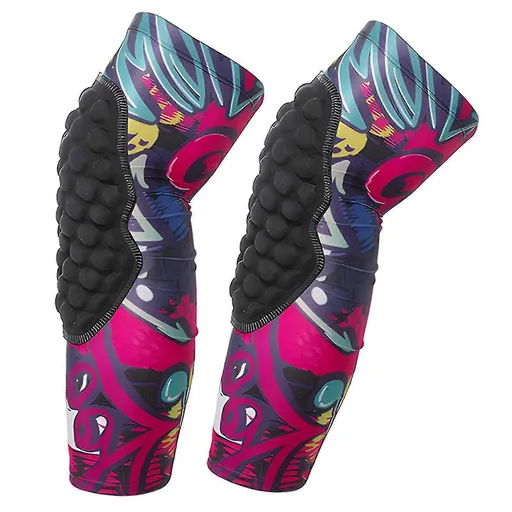 Sports Basketball Knee Pads Sports Cushioned Knee Pads For Boys and Girls - Rose Red XL