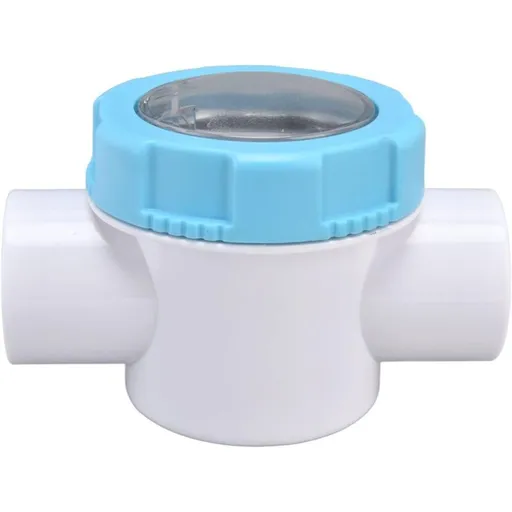 Swimming Pool Check Valve G1.5 PVC Safety Valve with Sight Lens for Spa Filter, 50mm