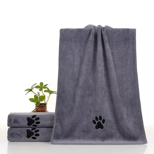 Gray Pet Towel 40x80cm 5Pcs