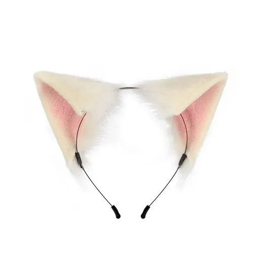 Animal Cosplay Ears Fox Cat Ears Chain Punk Cross Cat Ears Headbands QinRuan Cat Fox Faux Fur Ears Headband