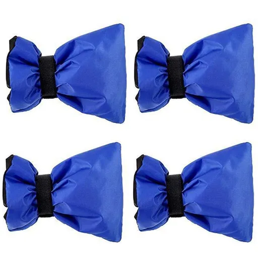 Outdoor Faucet Covers for Freeze Protection, 4 Pack 17*21cm Blue Hose Bib Insulated Socks, Water Spigot Winter Protector （blue）