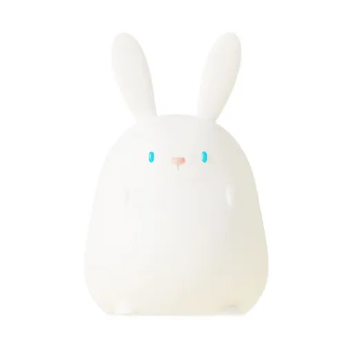 Cute Night Light for Kids, Cute Silicone Night Light, USB Rechargeable Nursery Lamp, Eye Caring Night Light