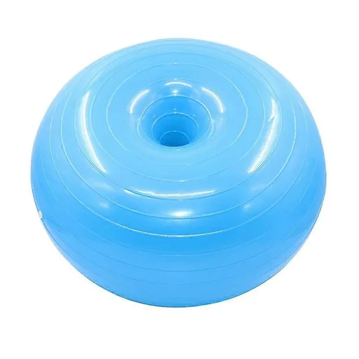 Doughnut Yoga Ball Chair Pink Balance Trainer Inflatable Stability Exercise Ball for Yoga Fitness Office Home Gym - Blue