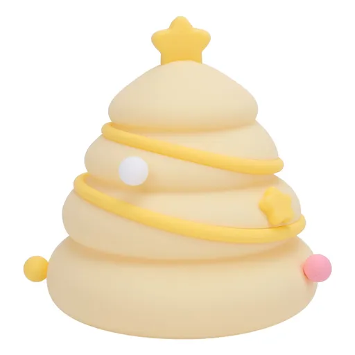 Xmas Tree Night Light Decor Silicone Cute Nursery Nightlight 3 Level Dimmable Rechargeable Bedside Lamp Office Home Decor