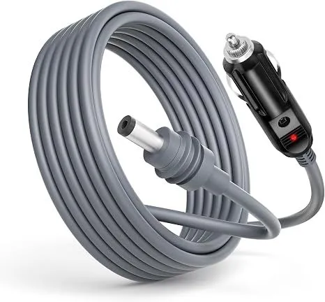 DC Power Cable Cigarette Lighter 10FT Starlink Mini Cable 12V-24V DC Car Power Cord for Star Link Mini Accessories 18AWG Power Cord for Trucks Buses Ships Waterproof Gray